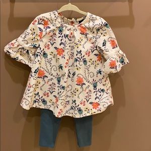 Toddler Outfit Flower top and pants
